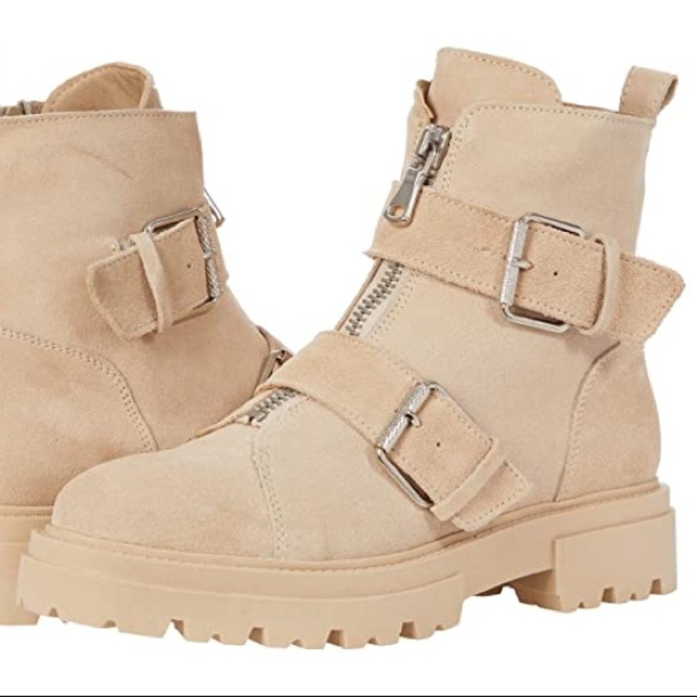 NEW in BOX Dolce Vita AVARI Dune Suede tan size 7 LEATHER combat Boots MSRP $160